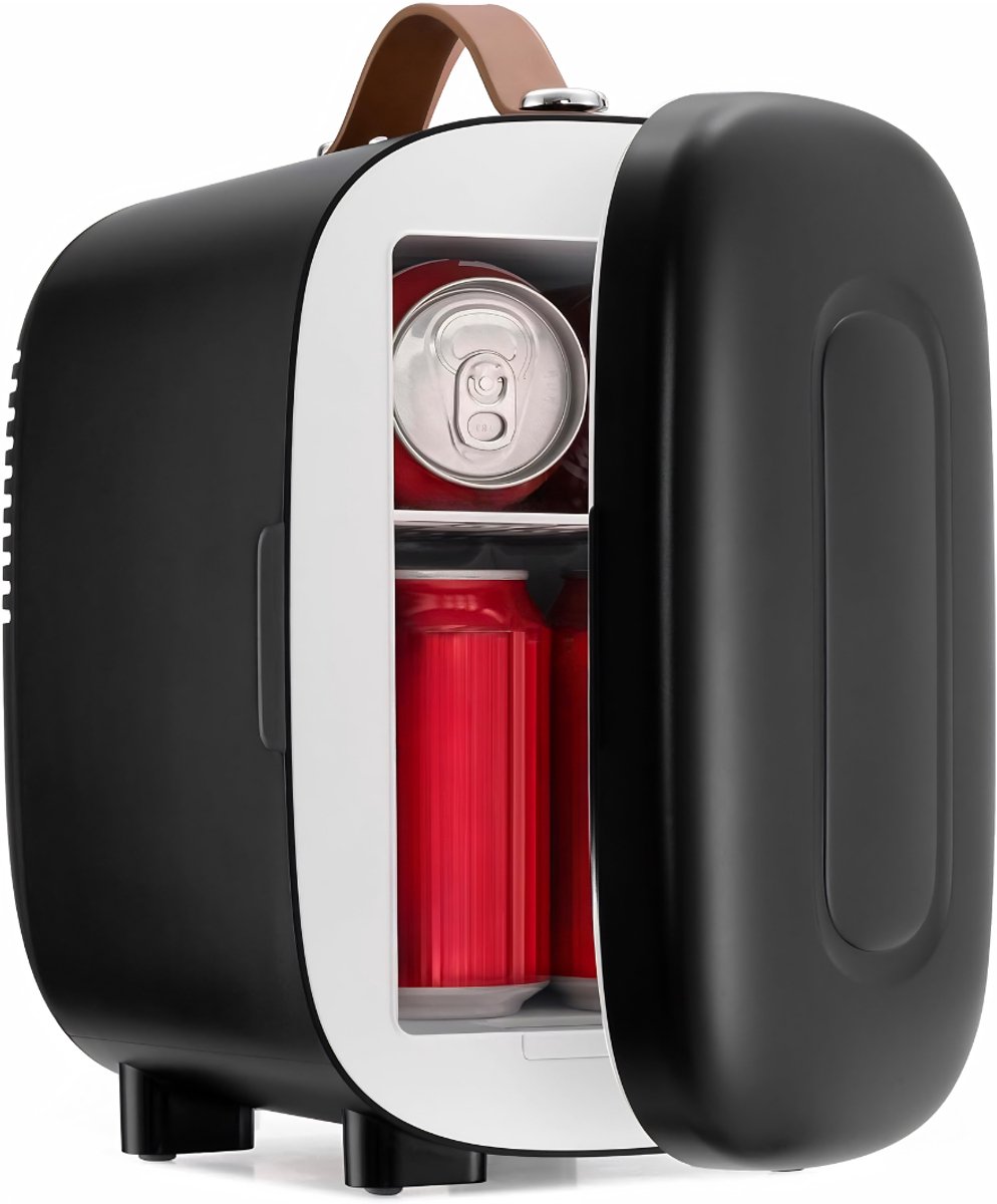 SP® Mini Koelkast - 4L Capaciteit - Minibar - Skincare Koelkast - Zwart - 29cm x 21cm x 30cm