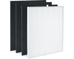 SnelShoppen - 115115 HEPA-vervangingsfilter A voor luchtreiniger - H13 True HEPA-filter + 3 koolstofvoorfilters - Compatibel met Winix PlasmaWave-mode