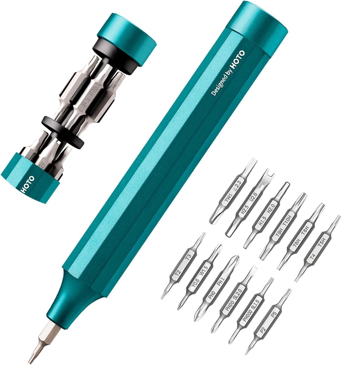 SnelShoppen - 24-in-1 Precisie Schroevendraaierset - Magnetische Mini Schroevendraaiers voor Mobiele Telefoon, Laptop, PC, Bril en Horloge - Compact e
