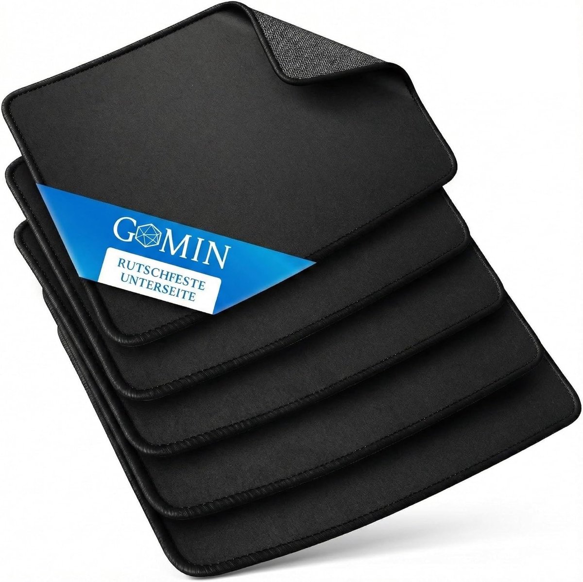 SnelShoppen - Gaming Mouse Pad - 28 x 20 cm (5 Pack) Non-Slip Desk Pad voor PC, Laptop en Kantoor - Verbeterde Snelheid en Precisie, Zwarte Muismat me