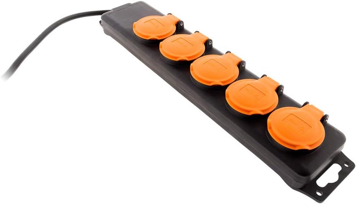 SnelShoppen - Pre-mounted diverter switch - Zilver - Buiten gebruik - IP44 Waterdicht - 1.5m Kabel - Tuin Multi-socket