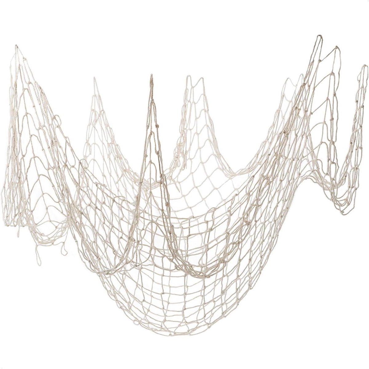 Decoratief visnet - Wanddecoratie net - Maritieme sfeer creëren - Veelzijdig decoratief item - 100 x 200 cm - Naturel