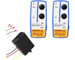 Winch Afstandsbediening - Draadloos Bedieningssysteem - Voertuig Hulp - 30 Meter Bereik - 12V - Zwart