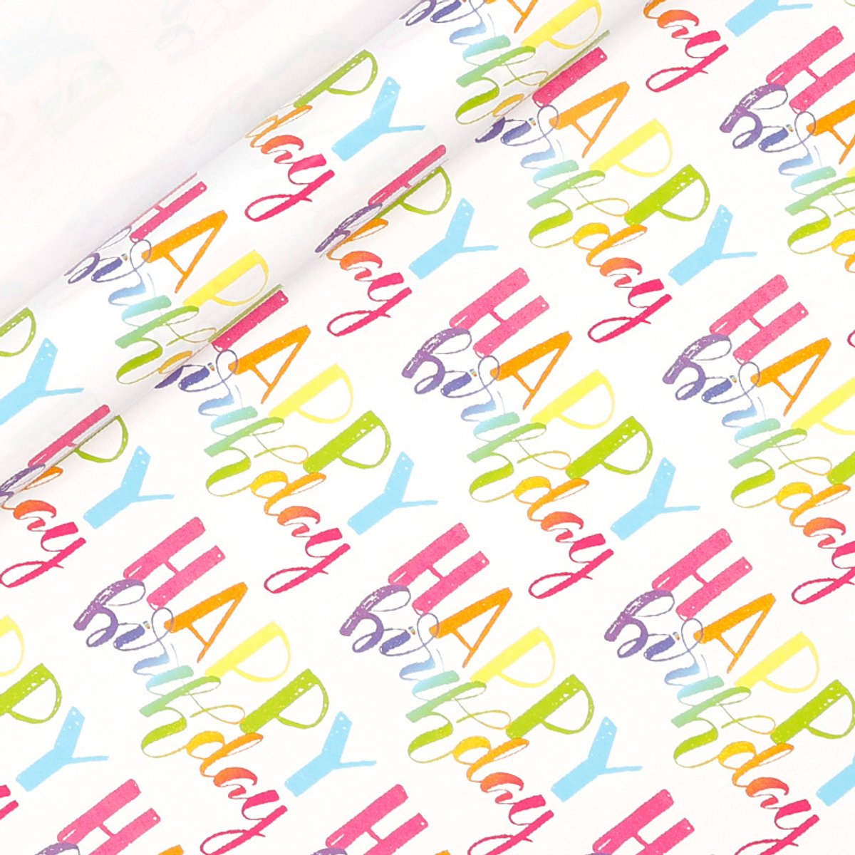 2 rollen verjaardagsinpakpapier voor feestjes en babyshowers - 43 cm x 3 m - Stijl 1
