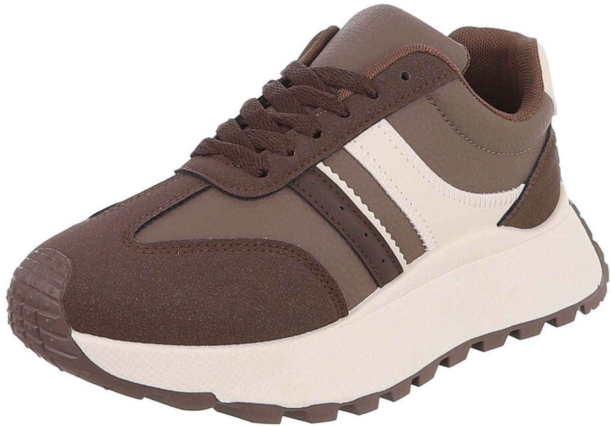 Sneaker - Vetersluiting en profielzool - Unisex dagelijks gebruik Mt:38
