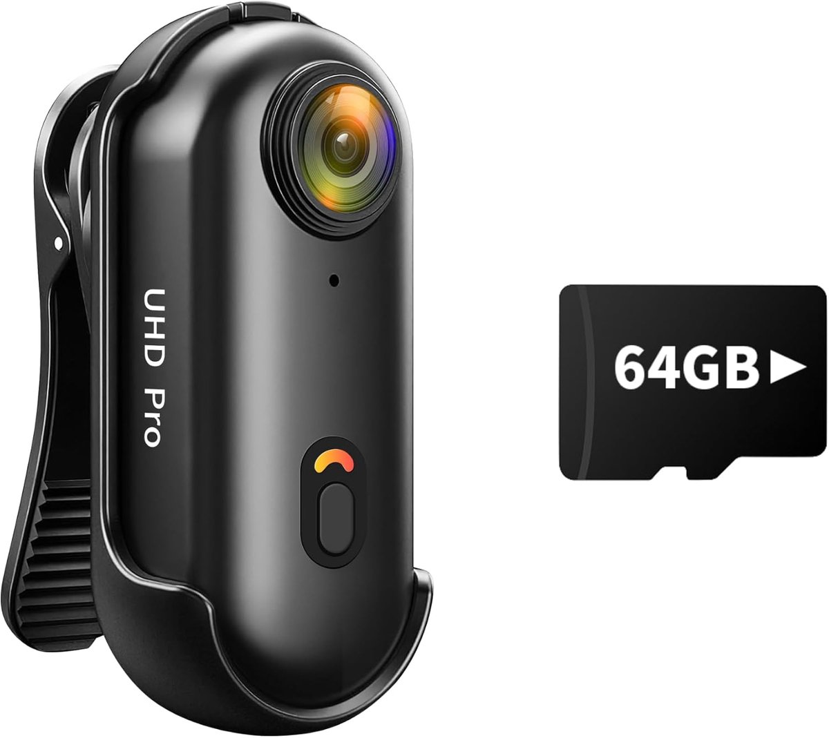 SnelShoppen - 2026 Mini Actie Camera 4K (64GB), Waterdichte Body Cam met WiFi, Ultra Lichtgewicht en Draagbaar, Voor Outdoor Sporten zoals Skiën en Su