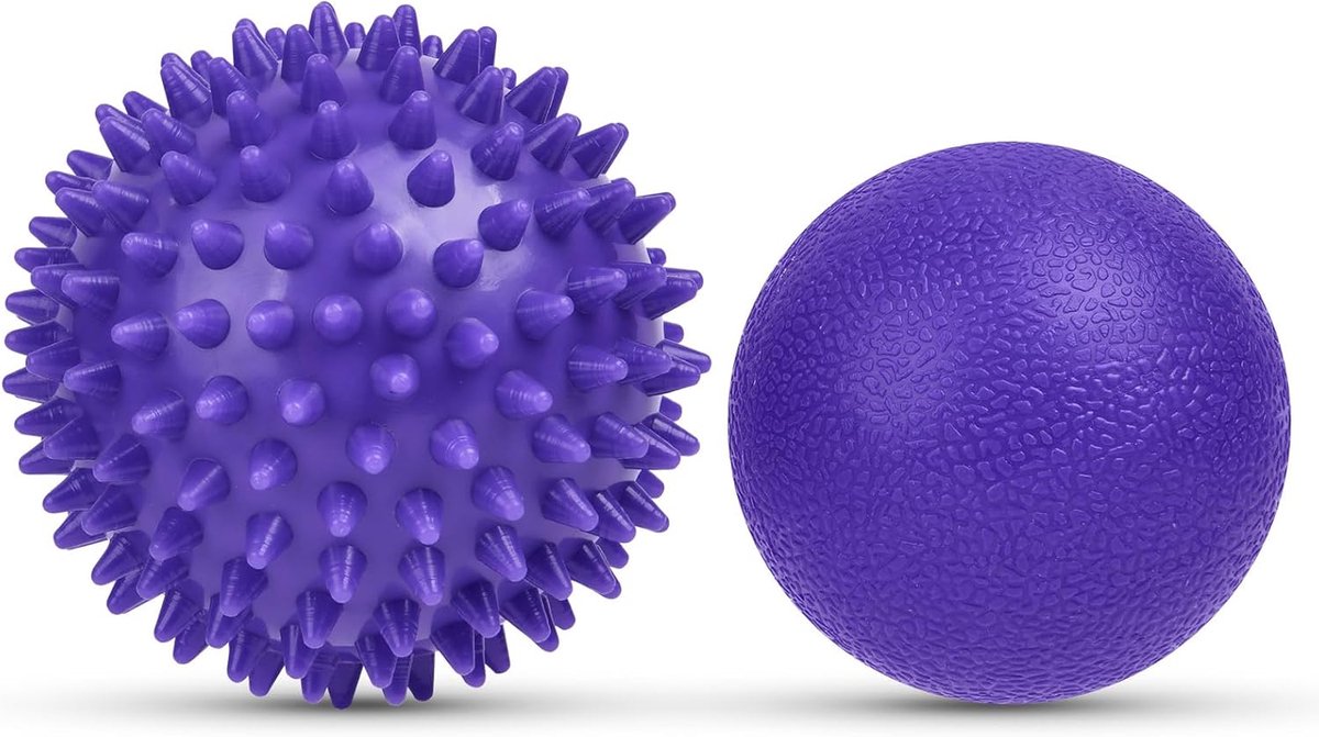 SnelShoppen - Fascia Ball Set van 2 - Kleine Harde Stekelbal, Massageballen voor Spierontspanning, Diepe Weefselmassage voor Voeten, Rug, Nek en Hande