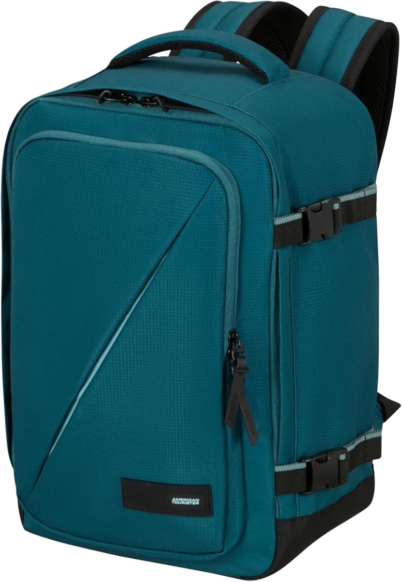 Thijox - American Tourister Take2Cabin - Gemakkelijke Cabin Koffer voor Easyjet - Lichtgewicht Reistas met 2 Wielen, 55 cm, Zwart, Ideaal voor Vliegre