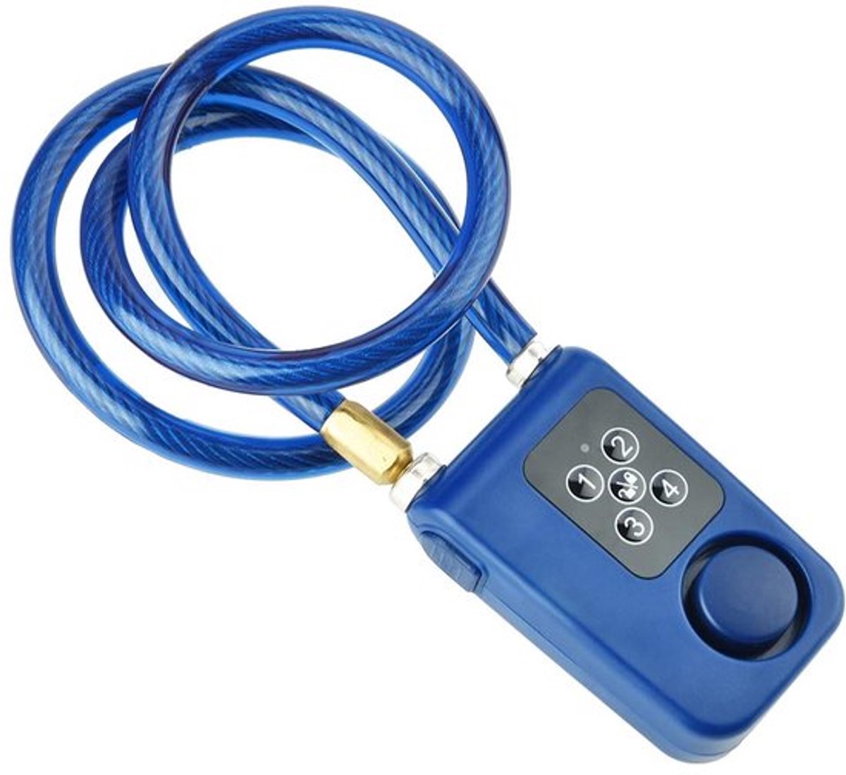 Fietsslot met alarm, sleutelloos fietsalarm, Y787, slim alarmslot, antidiefstalkettingslot voor fietspoort, blauw