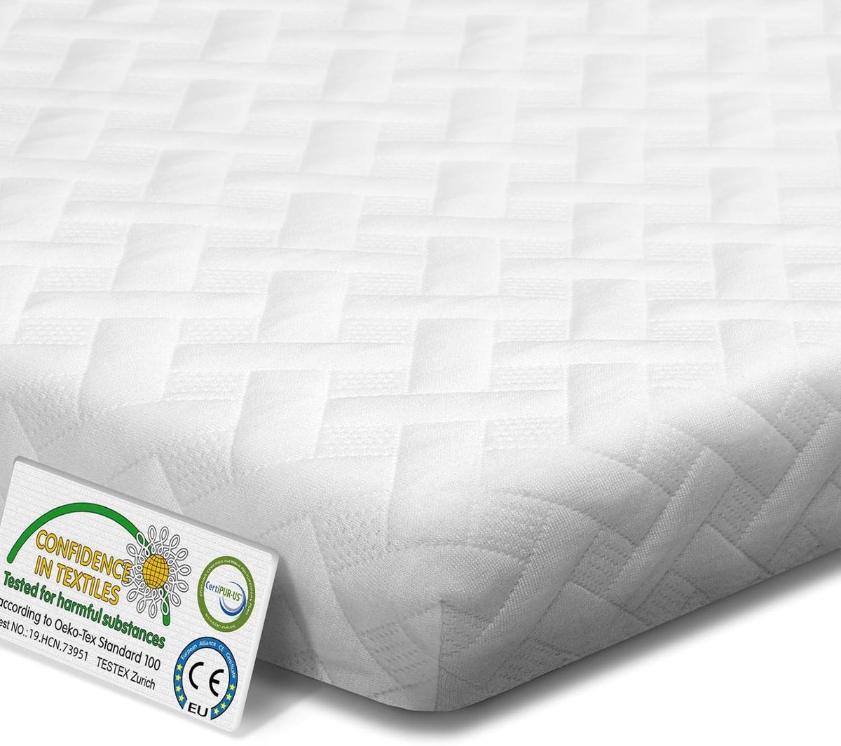 SnelShoppen - Comfortabele Topper 8cm Hoog Gel Schuim & 7-Zone Dual Core Hardheid, H2 en H3 Matras Topper voor Boxspring Bed, Matras en Bank (90x200cm