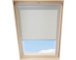 Dakraam Verduisterend Gordijn - Rolgordijn Zolderraam - Licht Reguleren - Perfecte Pasvorm - B37 x H78 cm - Beige