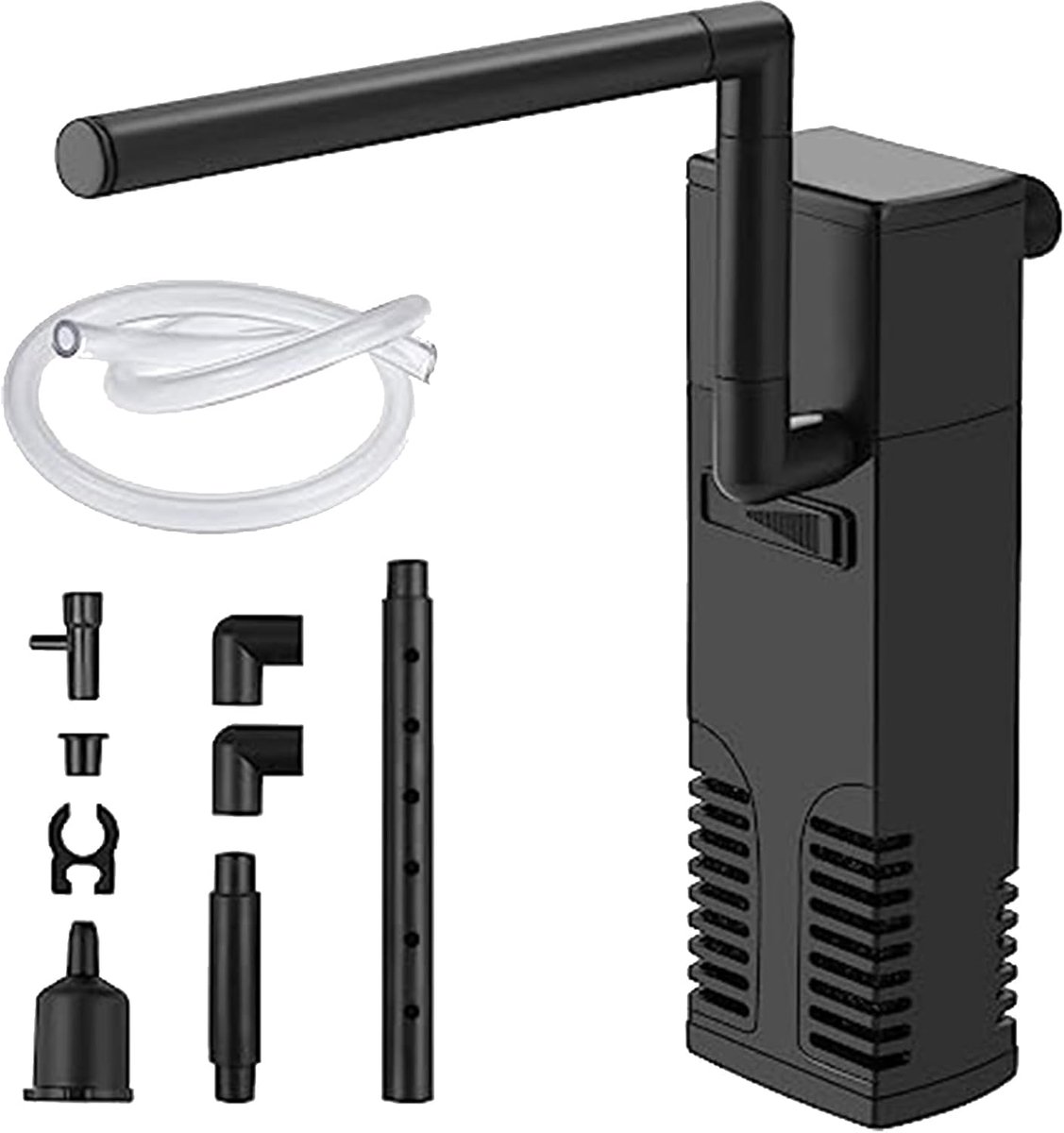 SnelShoppen - Aquariumpomp 4W Circulatiepomp voor Gezuiverd Water - Instelbaar Binnenfilter - 300 l/u Waterpomp voor 60 Liter Aquarium - Compact en Ef