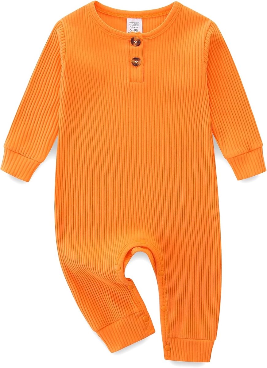 SnelShoppen - Rompertje voor Baby's, Jongens en Meisjes, Lange Mouwen, Kinderpyjama, Zacht Ademend Materiaal, Drukknopen, Comfortabel voor Dagelijks G
