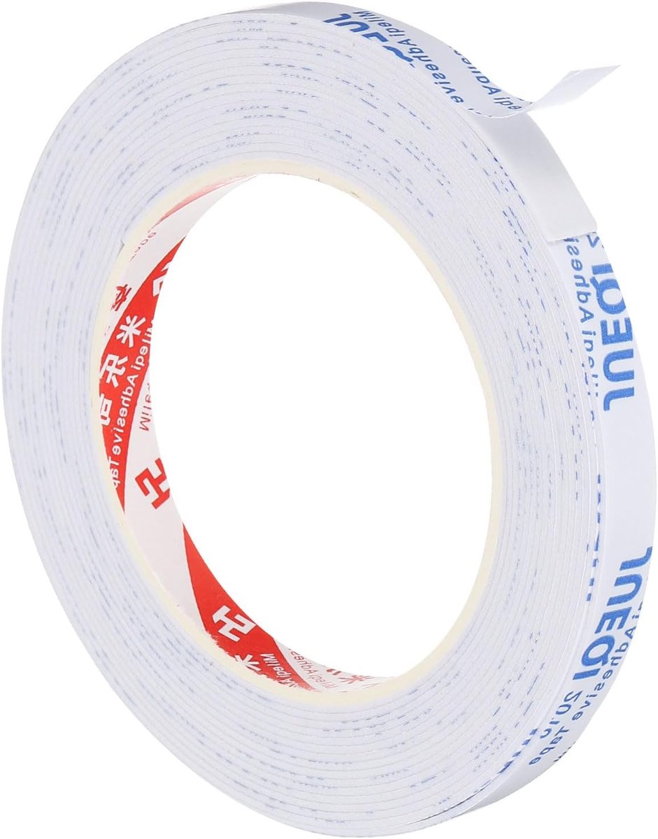 SnelShoppen - Dichtschuimtape 5m - Enkelzijdige Weerstrippen 10mm Breed - Wit Isolatietape voor Deuren, Ramen, Meubels, Geluidsisolatie en Afdichting