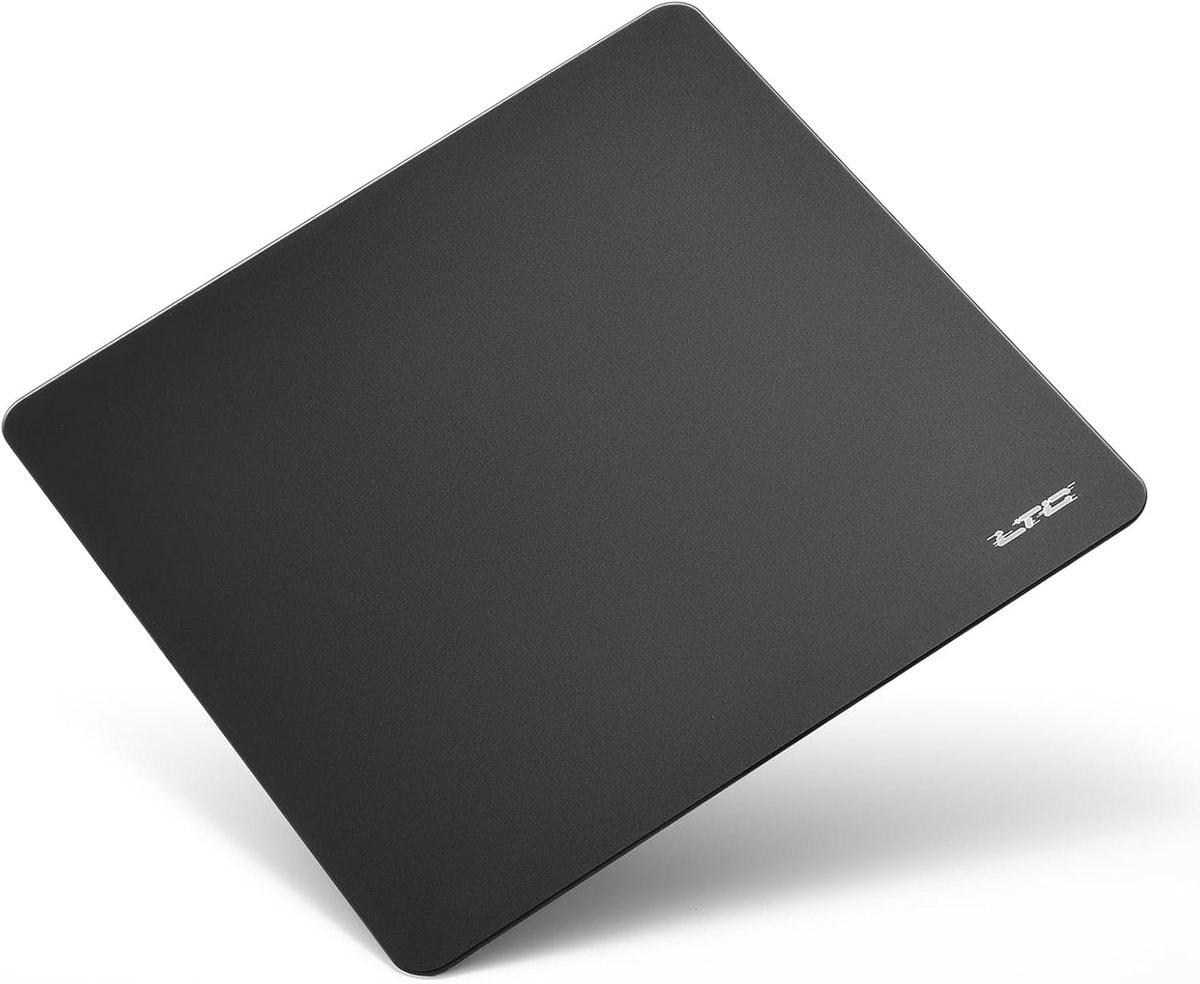 SnelShoppen - Glazen Gaming Muismat 30x33 cm - Ultraglad Micro-Geëtst Oppervlak - Verbeterde Precisie en Snelheid - Slag- en Krasbestendig - Antislip