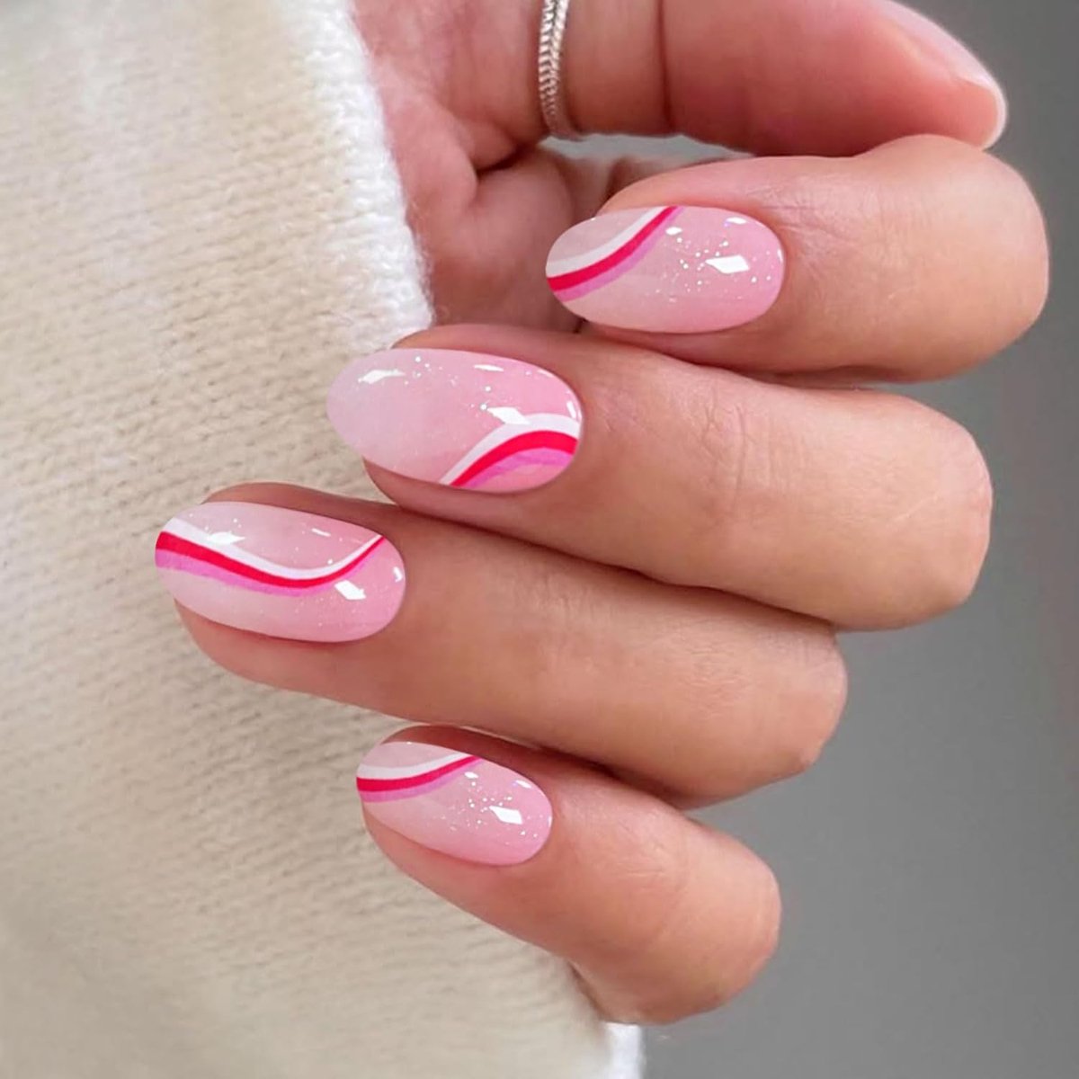 SnelShoppen - French Tip Nail Foil Gel Nail Art Sticker - UV Gel Nagels - 20 Stuks - Zelfklevend - Semi-Gecured - Duurzaam en Veilig