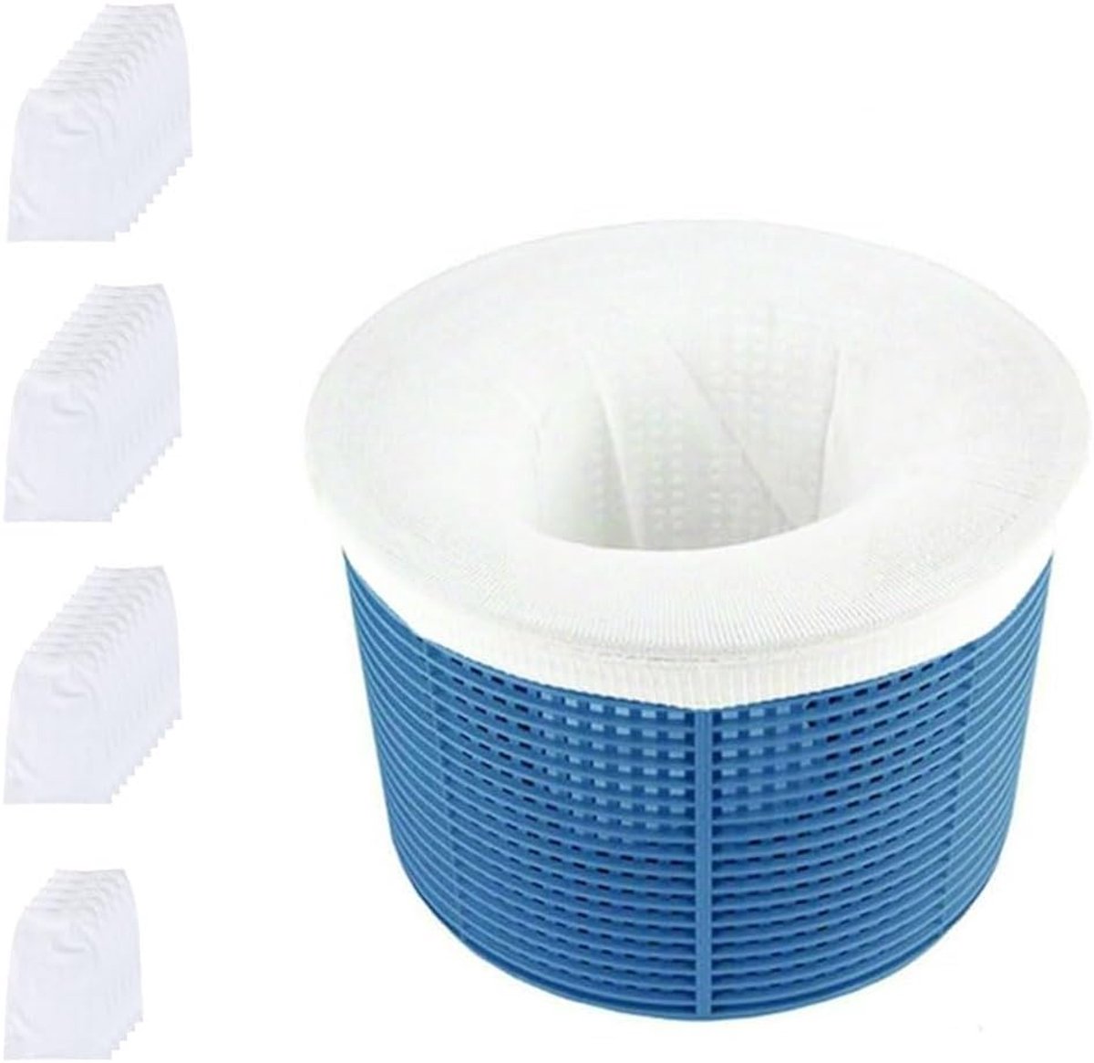SnelShoppen - 35-delige zwembad skimmer sokken - Perfecte filternetten voor filters, manden en skimmers - Duurzaam nylon en spandex - Bescherm je zwem