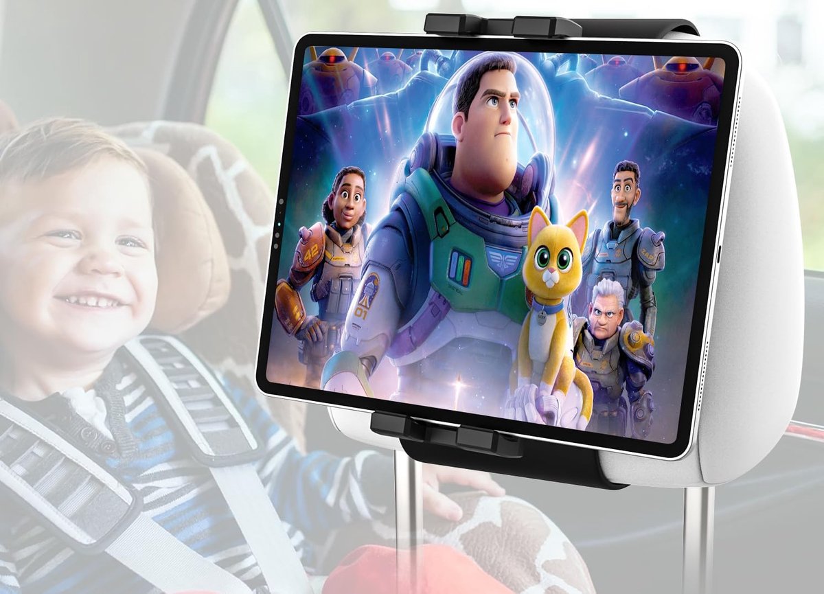 SnelShoppen - Tablet Houder Auto Hoofsteun 360° Rotatie voor 4-12.9" Tablets en Telefoons - Ideaal voor Kinderen, iPad, Galaxy, Switch, Duurzaam en Ve