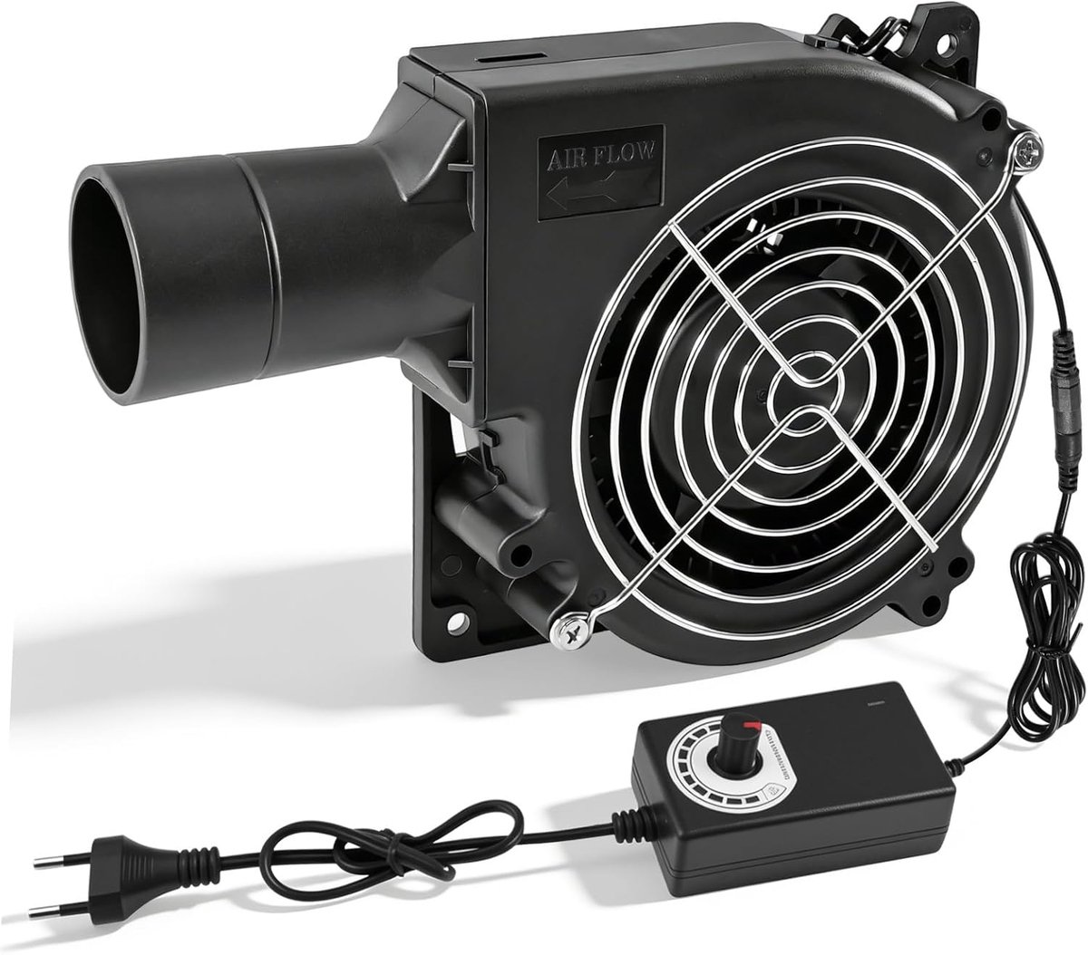 SnelShoppen - Radiaalventilator 230V met Toerentalregelaar - Koelventilator voor Huishoudelijke Apparaten, BBQ, Opblaasbare Open Haard en Ventilatie -