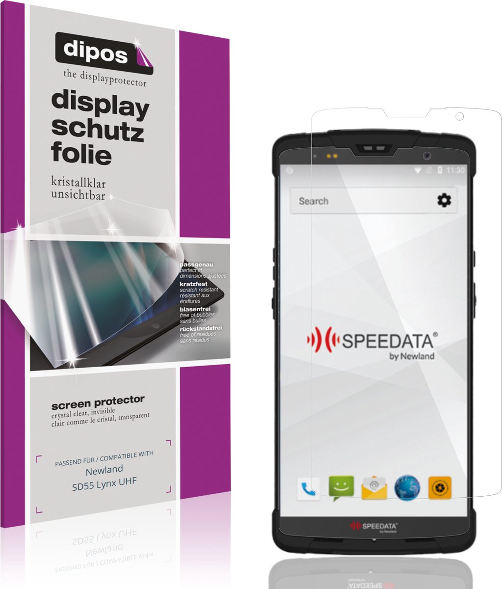 dipos – 4x Beschermfolie geschikt voor Newland SD55 Lynx UHF | Krasbestendige & heldere Screenprotector Ultra-Thin