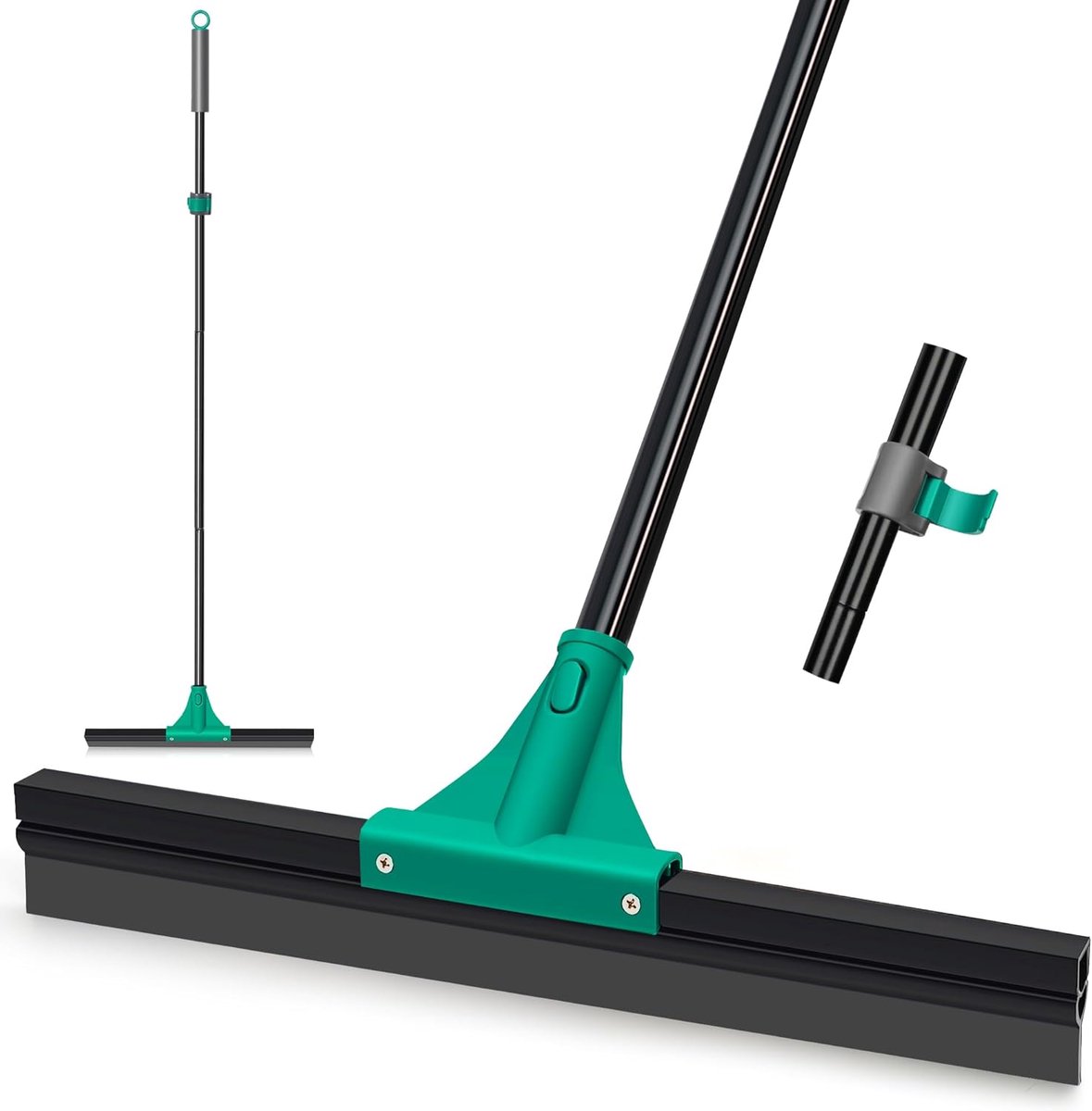 Thijox - Heavy Duty Vloerwisser met 58" Lange Handgreep - Ideaal voor Keuken, Badkamer, Tuin en Meer - Groen - Krachtig, Duurzaam en Efficiënt