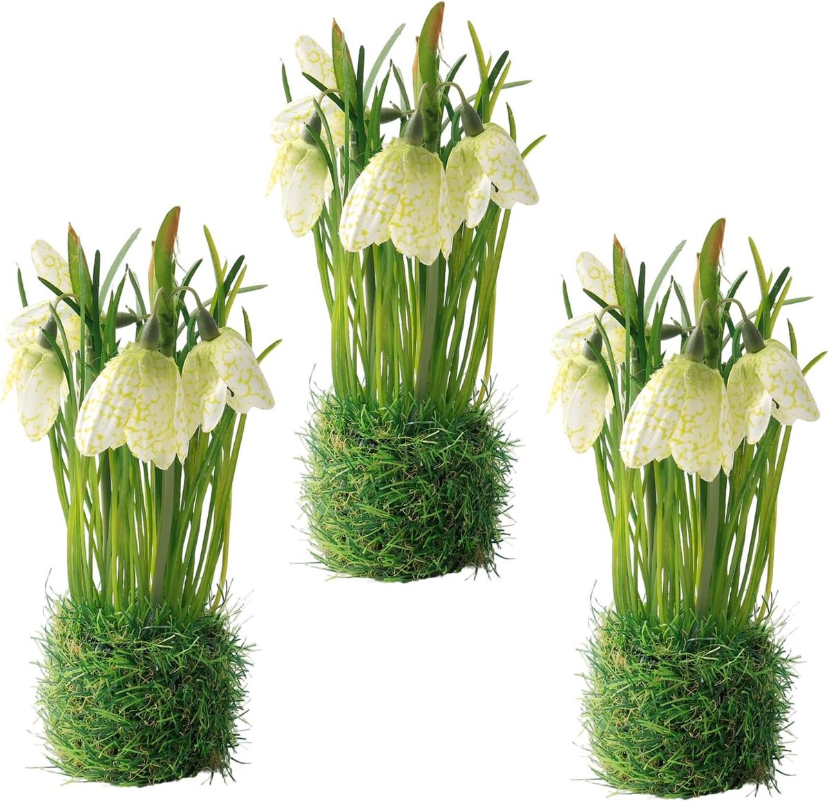 SnelShoppen - 3 Boeketten Kunstbloemen voor Buiten, Kunstplanten Decoratie, Kleurrijke Kunstbloemen voor Tuin, Balkon, Feest, Weerbestendig, Perfect v