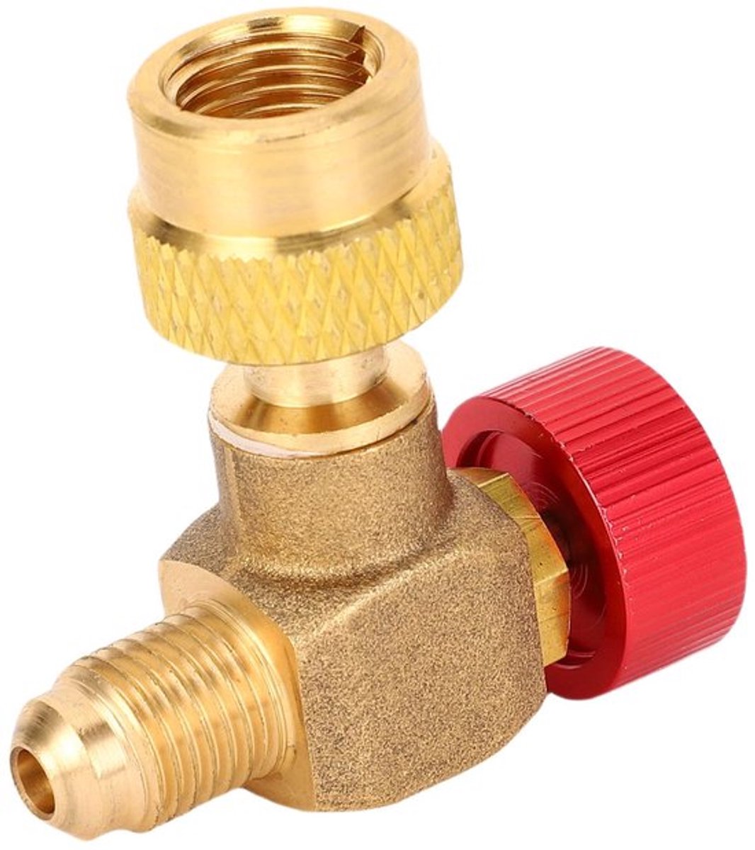 90 Graden HVAC -laadklep, Koelmiddellaveklep voor R22 R410 R32 met 55 Kg Drukcapaciteit Compact 50 Mm Universele Draad