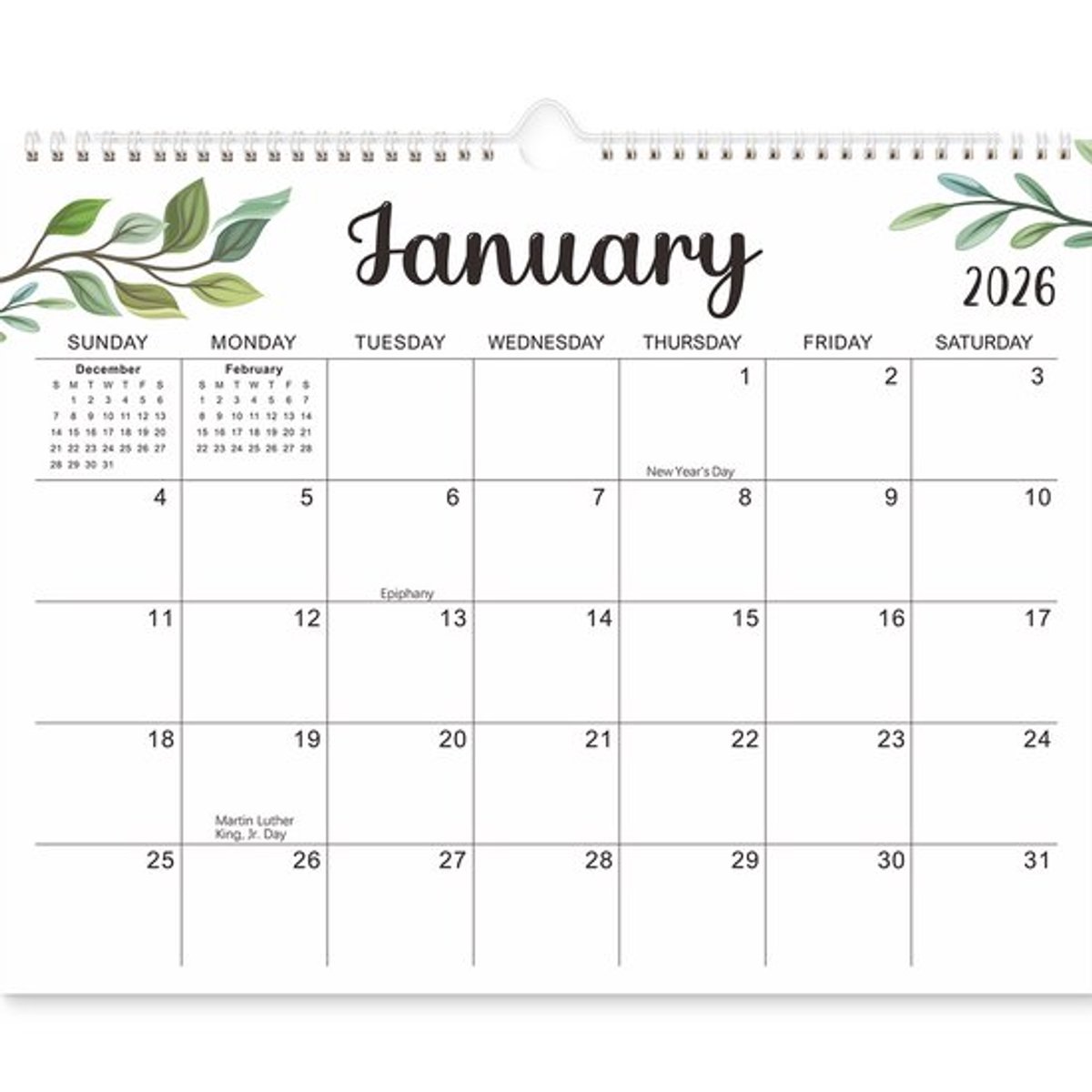 Wandkalender 2026-2027 - 18 Maanden Academische Planner- Maandoverzicht met Dik Papier - Planning voor Kantoor en Thuis - Agenda voor Studenten en Professionals - 35x28 cm - 1 Kalender