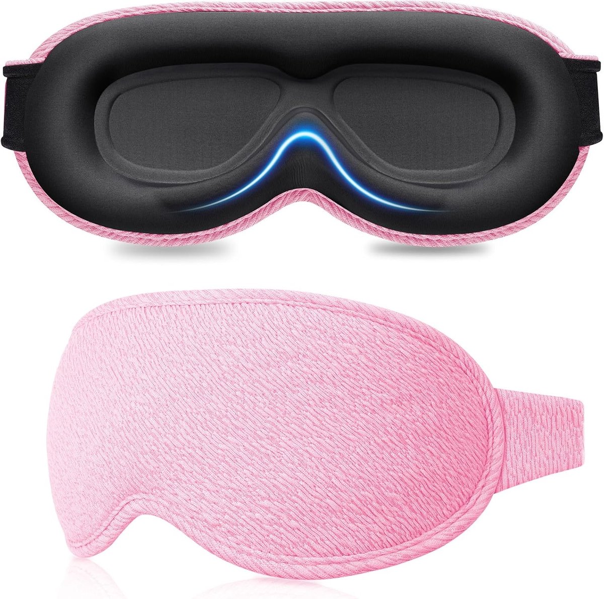 Thijox - 100% Verduisterende Slaapmaskers voor Dames en Heren - Ergonomisch 3D-Oogmasker zonder Oogdruk - Ultrazacht en Comfortabel voor Ontspanning,