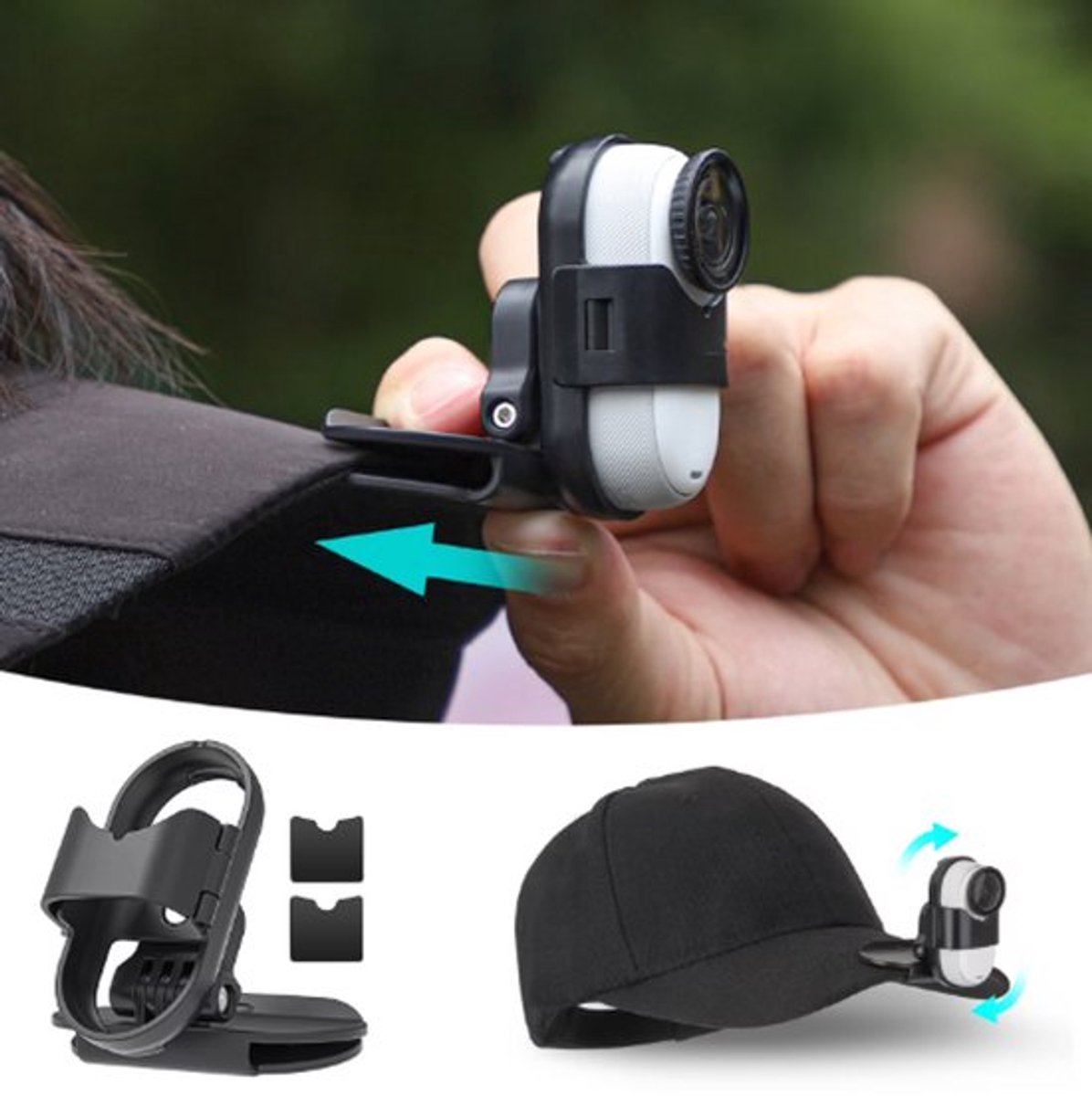 Camera-accessoires om je outdoorfotografie-ervaring te verbeteren. De 360° verstelbare lensdopclip is direct klaar voor gebruik en snel te installeren.
