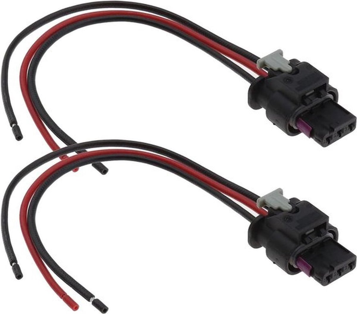 Parkeersensorstekker - Vervangende kabelboomadapter - Geschikt voor VW Passat Jetta Golf Kever Audi A3 A4 A6 Skoda Seat - 3 Pin Parkeersensor Plug Vervanging Pigtail Plug Kabelboom Adapter 4F0973703 4H0973703 Compatibel met 13,5 cm.