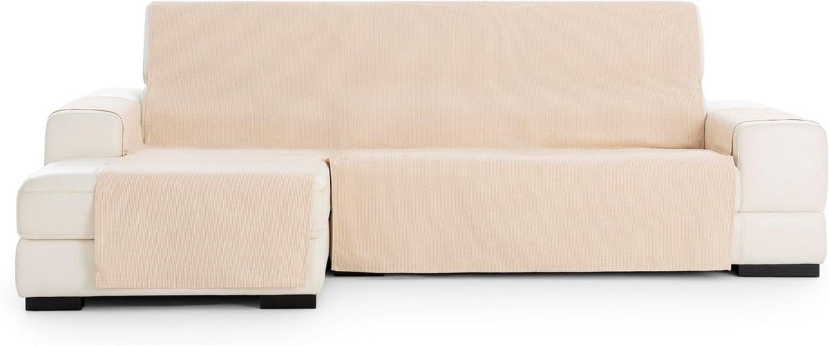 Bankovertrek Chaise Longue - Hoes bank - Meubels beschermen - Rechter vooraanzicht - 290 cm - Oker