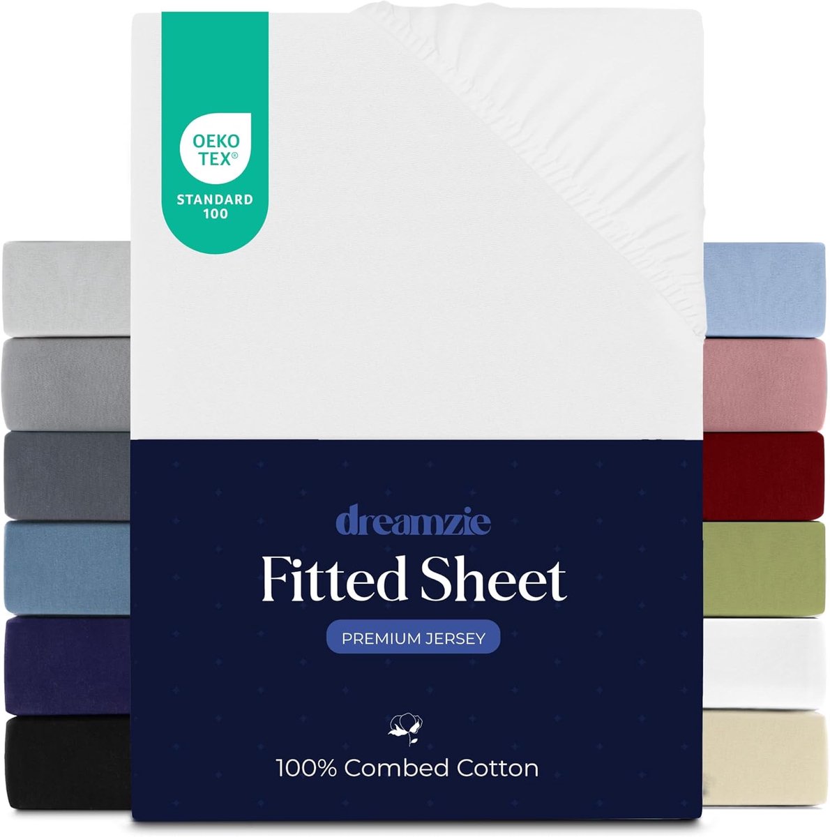 SnelShoppen - Fitted Sheet 80x160 cm - 100% Katoen Jersey - Luxe Comfort - Oeko-Tex - Wit - Ideaal voor Kinderen en Babybedden