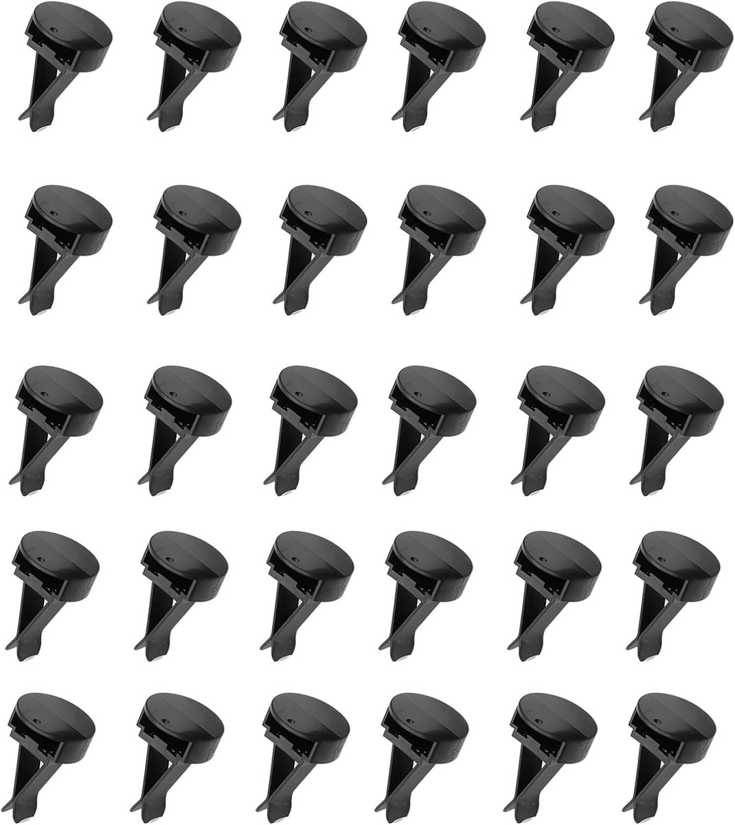 SnelShoppen - 30Pcs Auto Ventilatie Clips, Vierkante Hoofd Clip voor Luchtverfrisser Installatie en Auto Decoratie (Zwart) - Duurzaam en Stijlvol