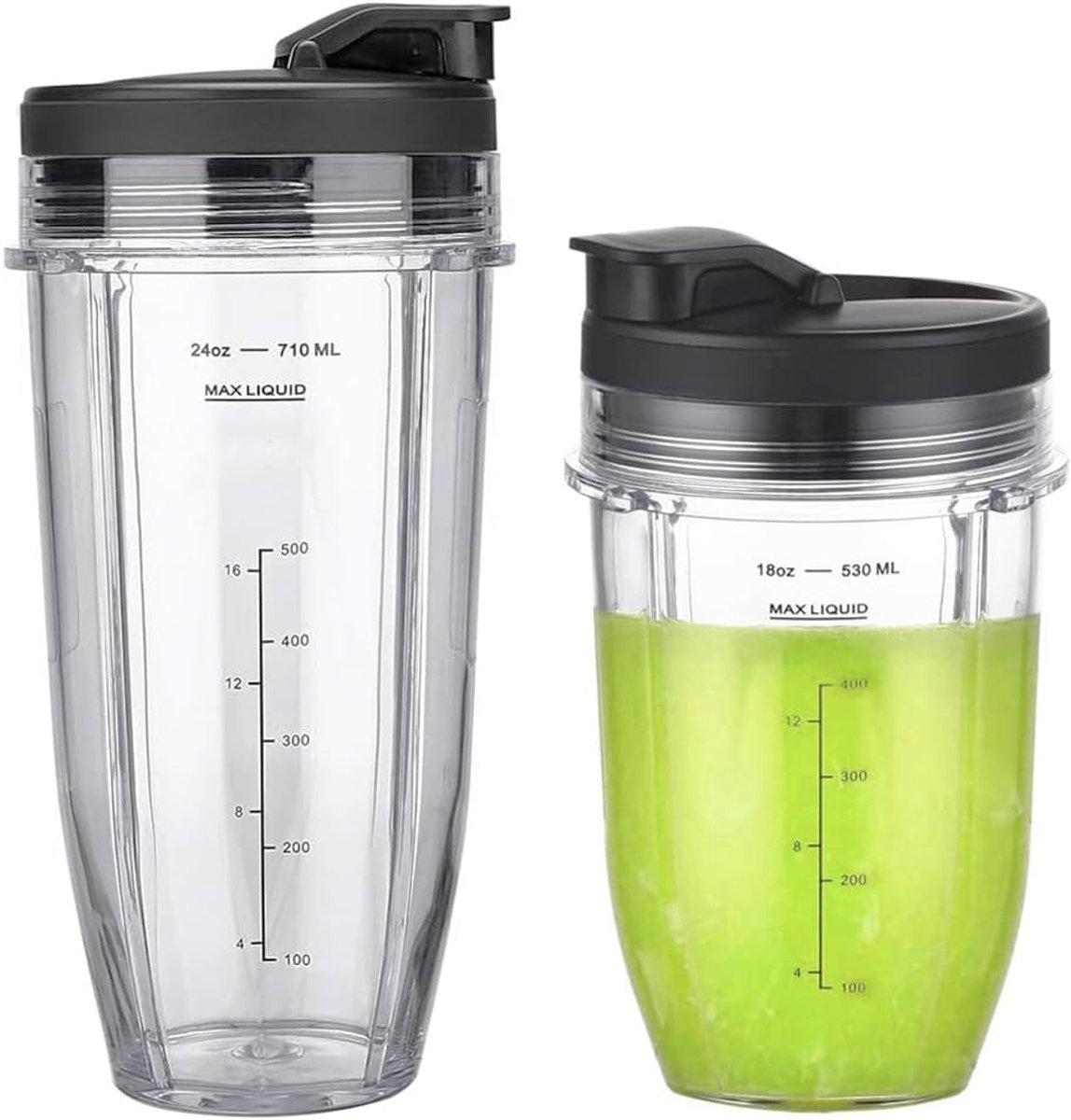 SnelShoppen - Spare Cup met 2 Lids voor Blender, BPA-vrij, Tritan, Levenslang Duurzaam, Handig voor Thuis, Sport en Reizen