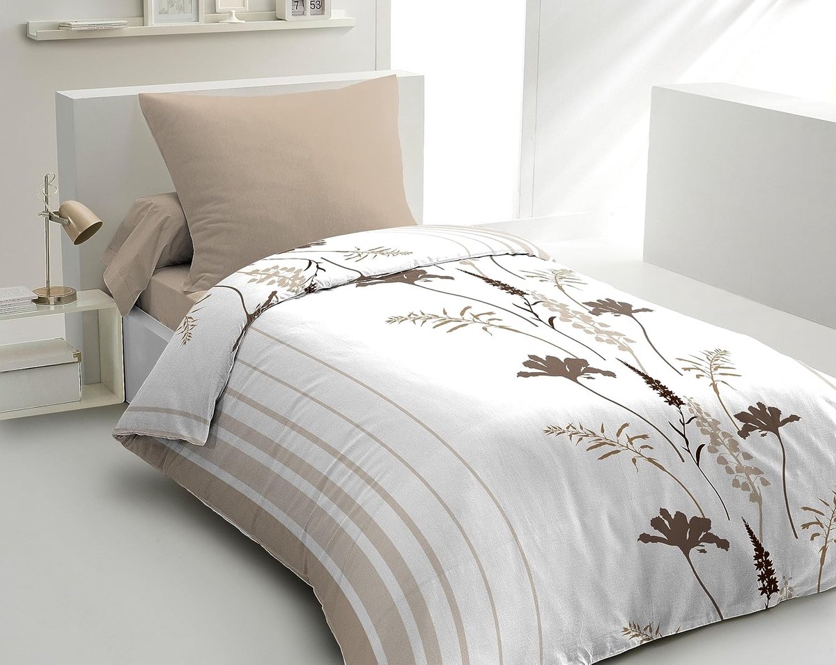 SnelShoppen - Dekbedovertrek 2-delig 140 x 200 cm | Microvezel 82 g/m² | Zacht en Duurzaam | Ideaal voor 1 Persoon | NARJISS Kleur | Perfect voor Slaa