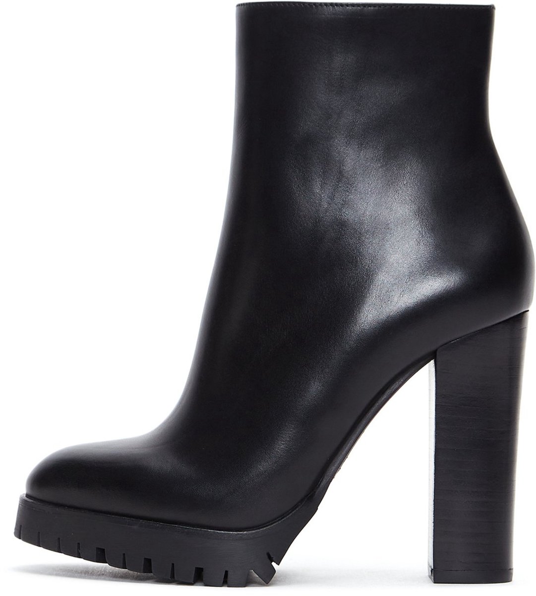 DERIMOD Heeled Ankle Boots Leather Ankle Heeled Boots