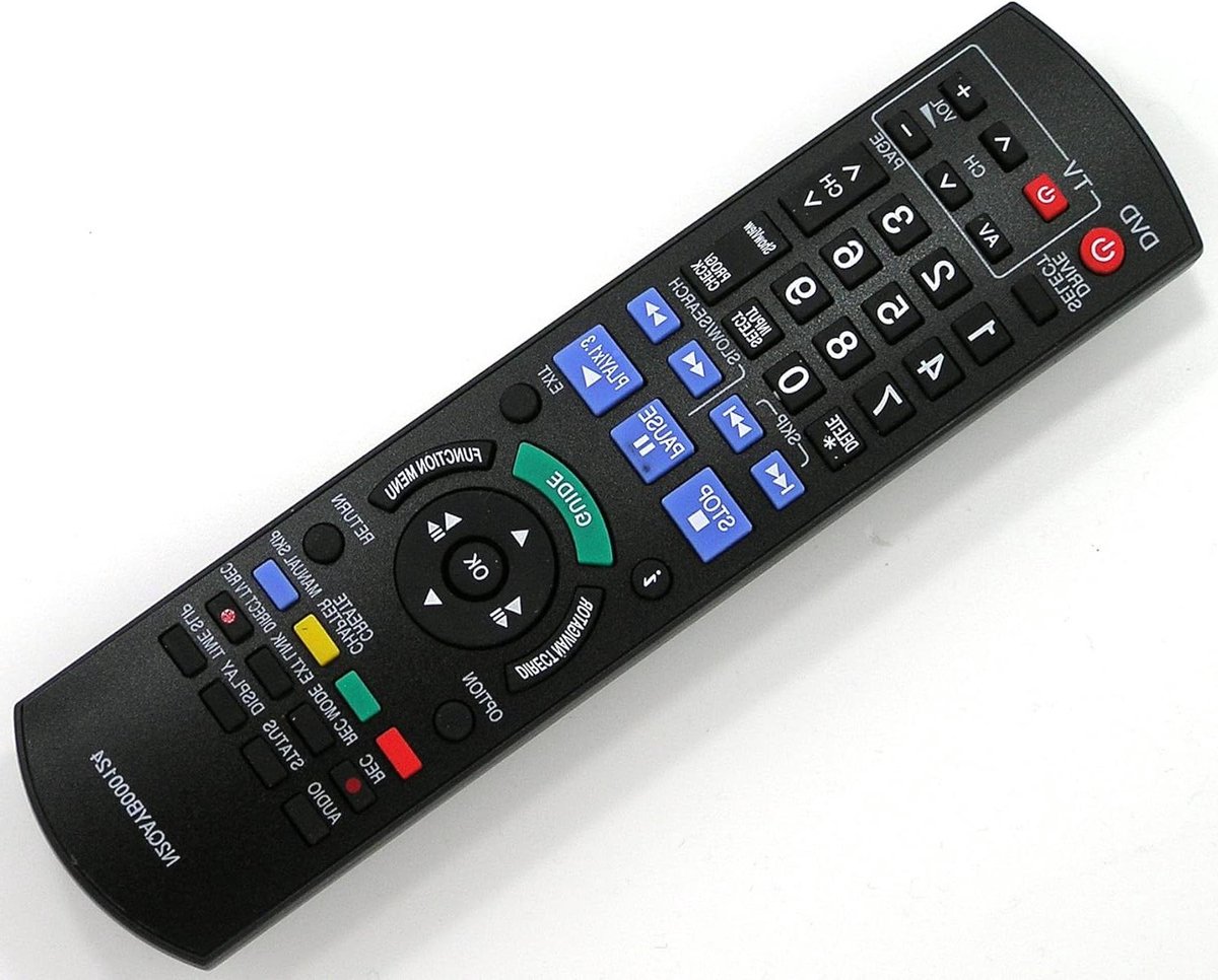 Vervangende Afstandsbediening - DVD Recorder Bediening - Film Kijken - Direct Klaar Voor Gebruik - 10 Meter Bereik - Zwart