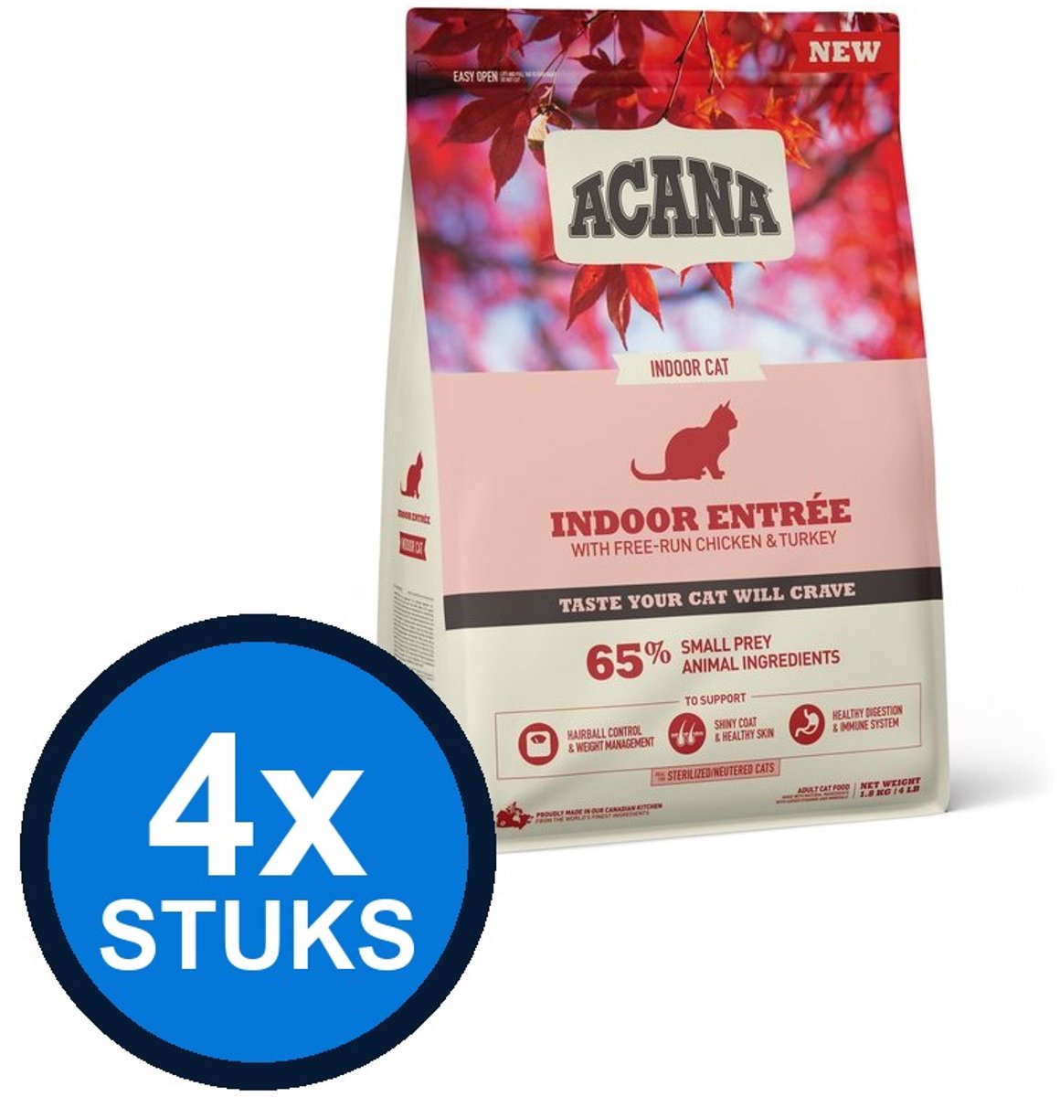 Acana Acana - Cat indoor entrée chicken & herring 1,8kg - Kattenvoer - 1.8 kg