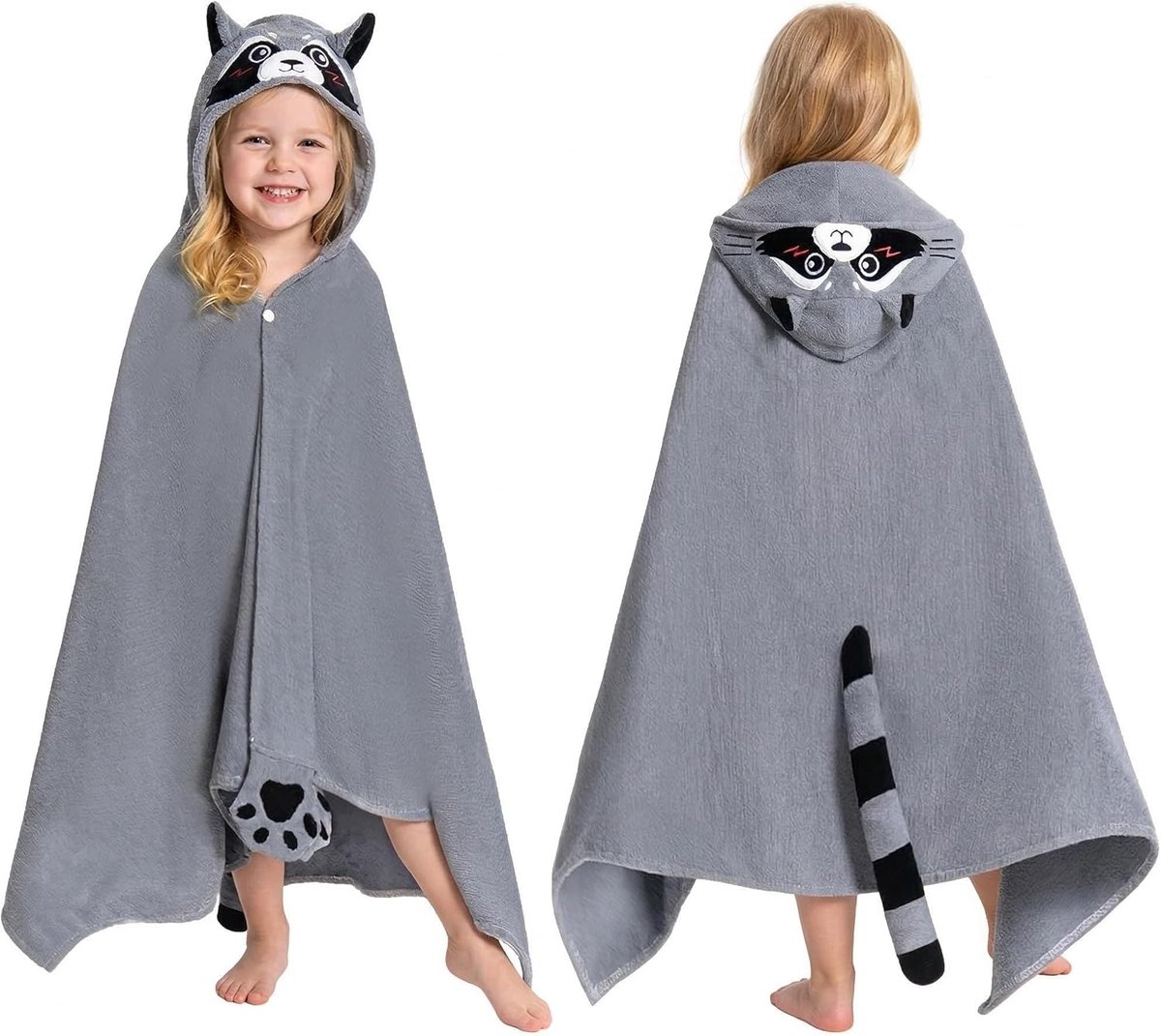 SnelShoppen - Kids Bad Poncho - Zacht en Sneldrogend Badhanddoek Poncho - Microvezel Kapkind Badhanddoek voor Strand en Zwemmen - Voor Jongens en Meis