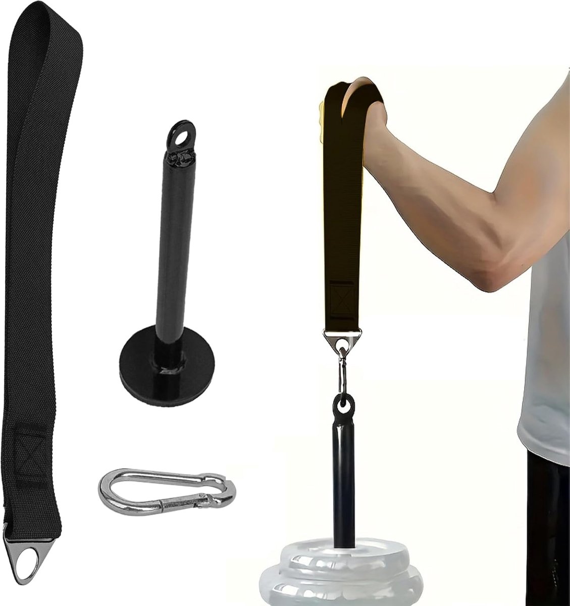 SnelShoppen - Arm Wrestling Training Belt, Sterke Power Trainer voor Pols, Onderarm en Biceps, Hoogwaardige Nylon, 100 kg Capaciteit, Ideaal voor Krac