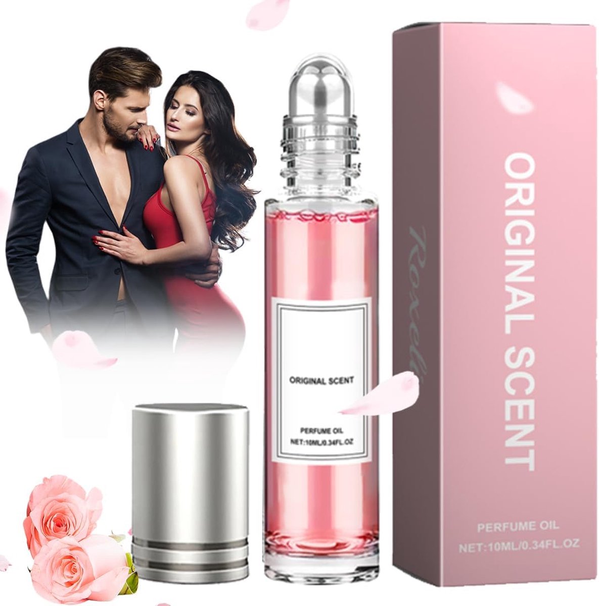 SnelShoppen - Pheromone Parfum voor Vrouwen, Langdurige Geur, Roll-on, Draagbare Fragrance, Unieke Geur met Pheromonen, Perfect voor Feest en Dagelijk