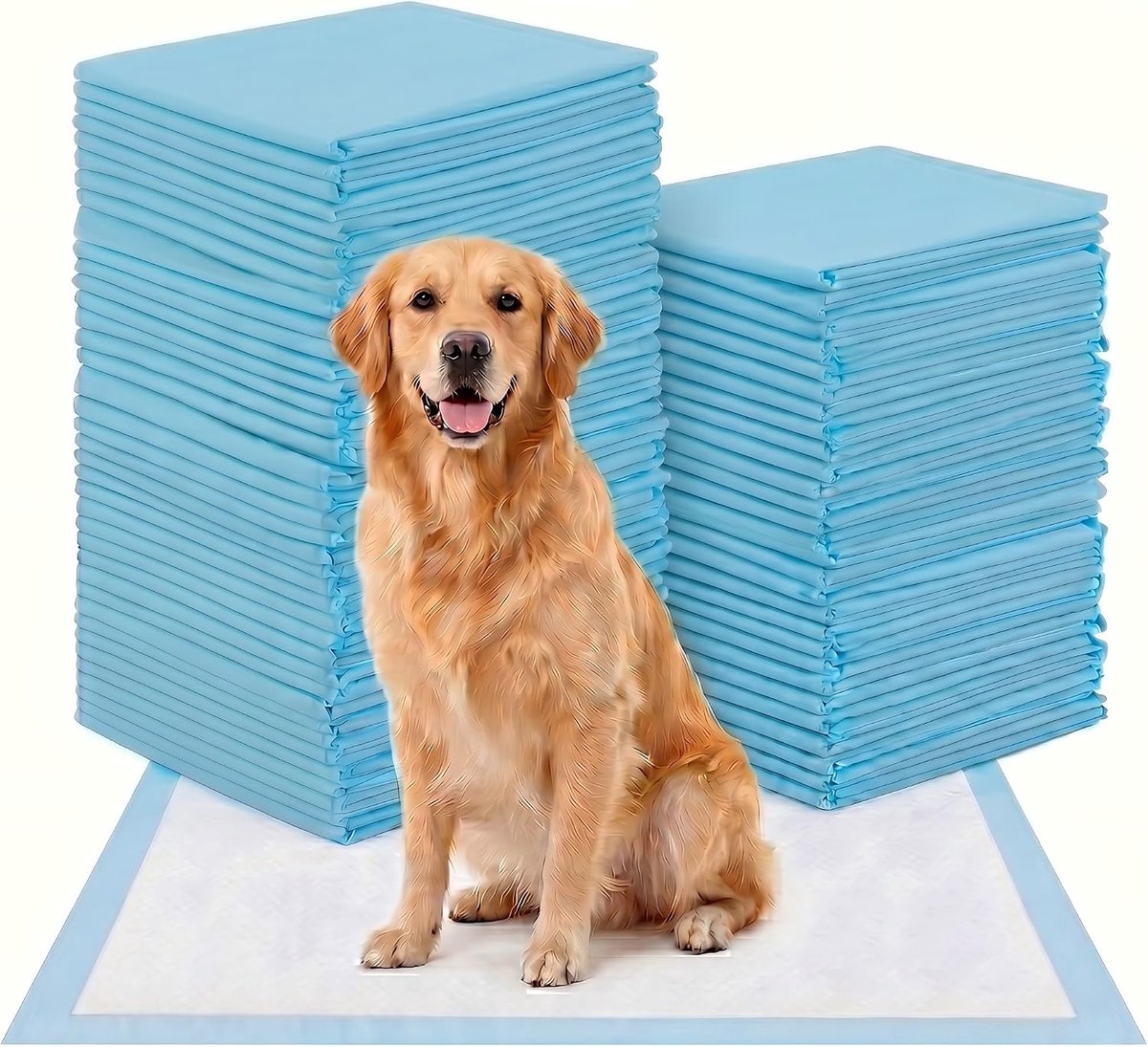 SnelShoppen - 60 stuks hondentrainingskussens 90 x 60 cm - Absorberende puppytraining pads - Ideaal voor zindelijkheidstraining - Perfect voor honden
