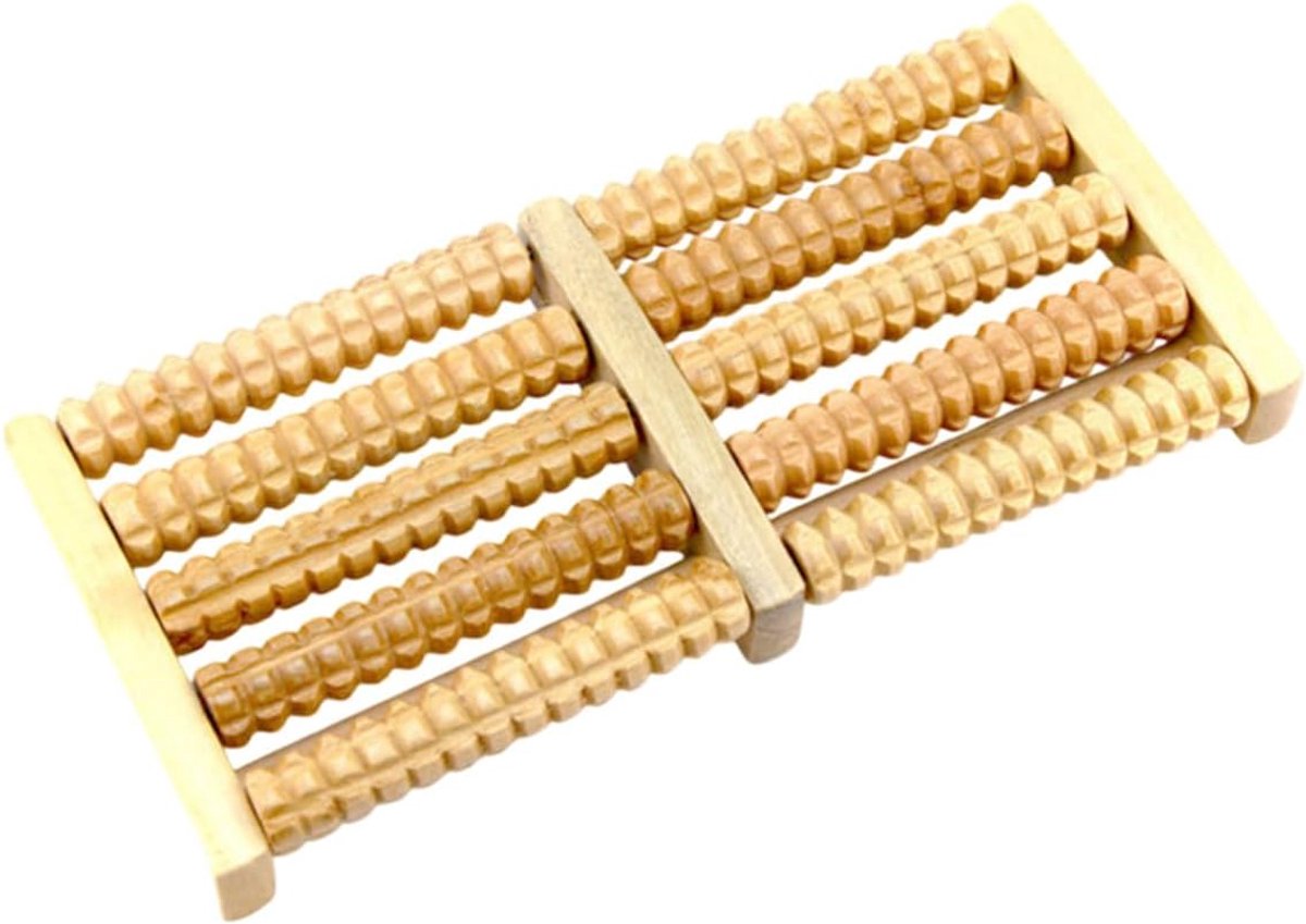 SnelShoppen - Houten Voetmassager - Hoogwaardige Voetmassage Roller voor Reflexzonemassage - Verlichting van Voetpijn, Hakpijn en Plantaire Fasciitis