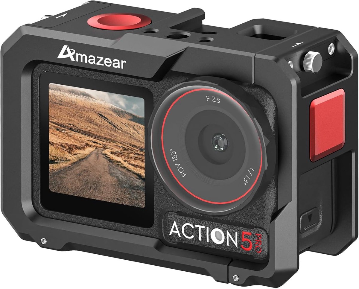 SnelShoppen - Metalen Kooi voor Action Camera's - Beschermende Aluminium Behuizing voor DJI Osmo Action 5 Pro, Action 3/4 - Multifunctionele Accessoir