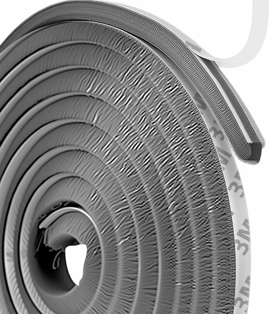 SnelShoppen - 7 m Brush Seal - Zelfklevende Deurafdichting 9 mm x 15 mm - Borstelafdichting voor Deuren, Ramen en Kasten - Geluid- en Insectenwerend -