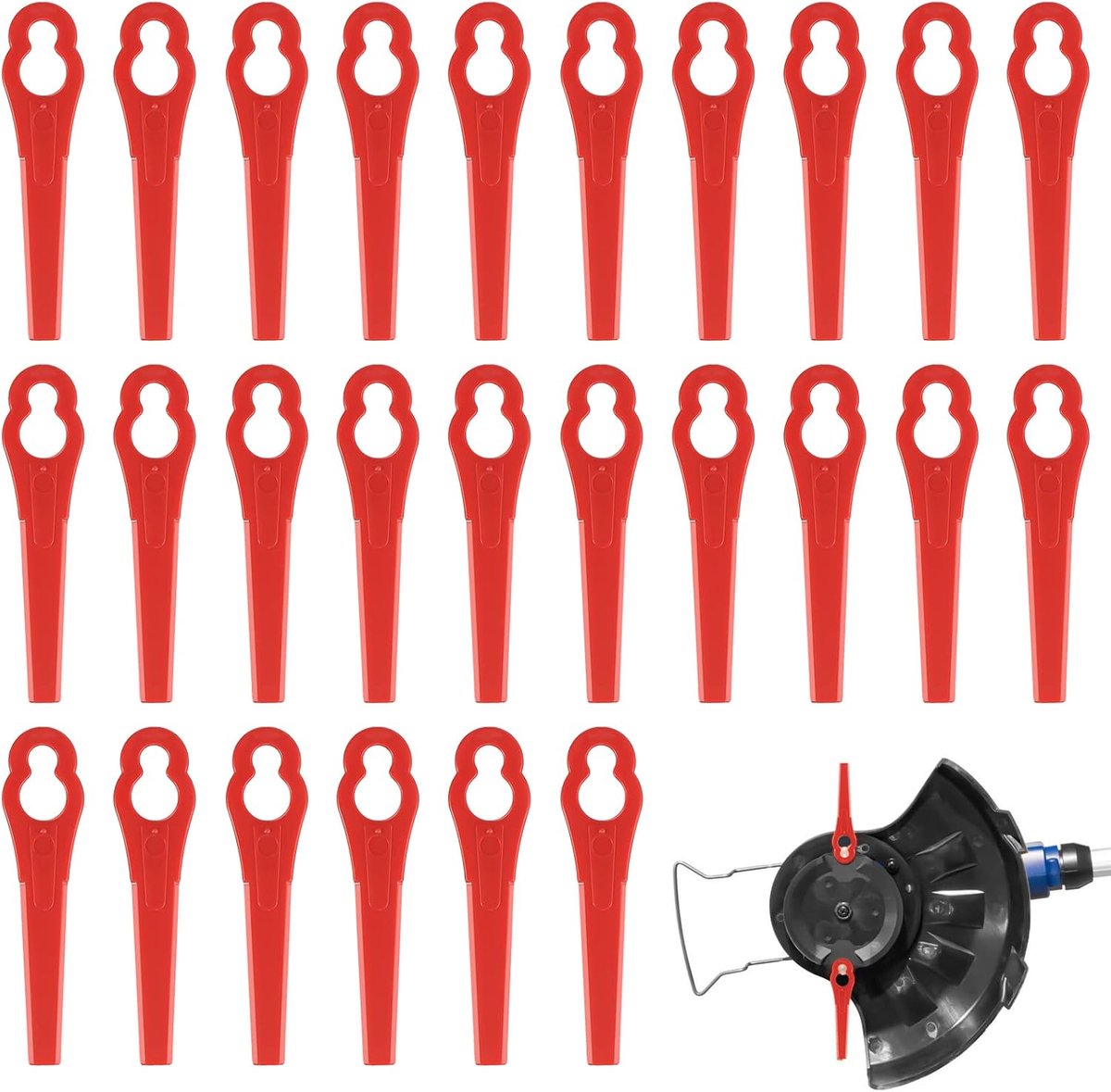 SnelShoppen - Pack van 120 Plastic Gras Trimmer Blades, Vervangende Messen voor Grastrimmer, Hoogwaardige ABS, Voor Tuinonderhoud, Grasmaaien, Accesso