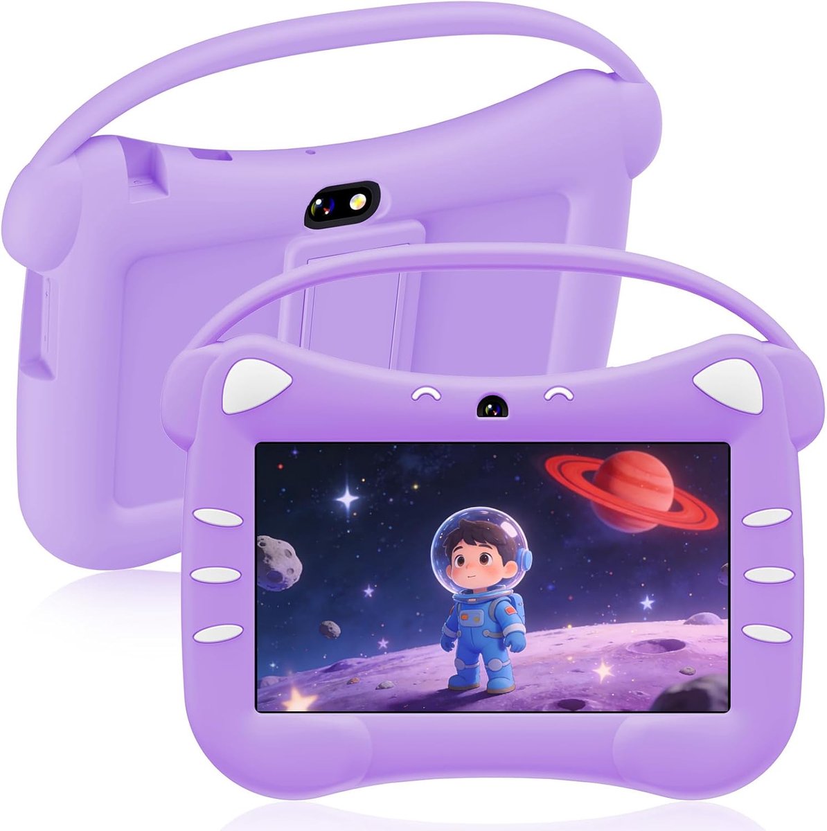 SnelShoppen - Kids Tablet 7 Inch Android voor Kinderen - Paars - WiFi, Bluetooth, Dubbele Camera, Ouderlijk Toezicht, 2GB RAM, 32GB ROM - Voor Jongen