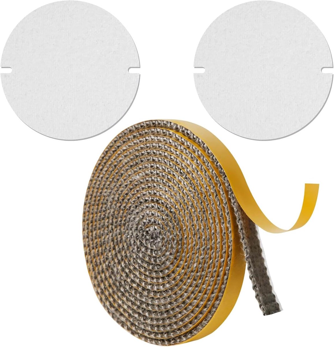 SnelShoppen - Stove Sealing Tape 2 mm x 15 mm x 2 m - Hittebestendige Zelfklevende Sealing Cord voor Ovenpijp, Openhaard, Schoorsteen, Rookgenerator -
