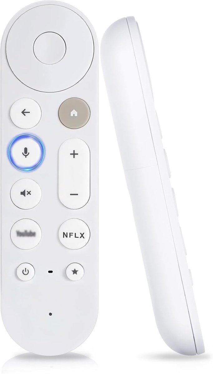 SnelShoppen - GRS6B Stem Remote Control voor Google Chromecast, Vervangende Afstandsbediening voor Google TV Streamer 4K/HD, Eenvoudig te Koppelen, Er